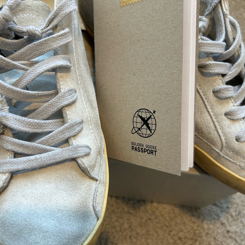 Golden Goose Superstar Sz 40 Leopard Heel Suede Sneakers + Box & Passport GGDB - Picture 11 of 12
